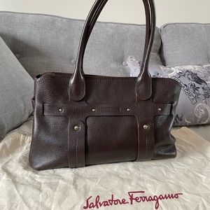 Salvatore Ferragamo Brown leather satchel - Made in Italy